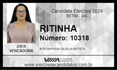 Candidato RITINHA 2024 - BETIM - Eleições