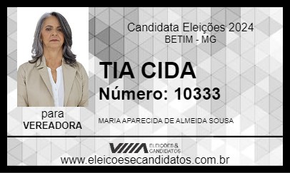 Candidato TIA CIDA 2024 - BETIM - Eleições