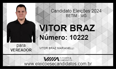 Candidato VITOR BRAZ 2024 - BETIM - Eleições