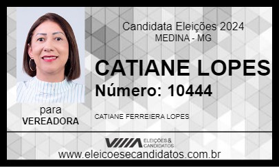 Candidato CATIANE LOPES 2024 - MEDINA - Eleições