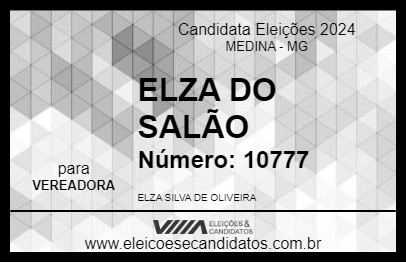 Candidato ELZA DO SALÃO 2024 - MEDINA - Eleições