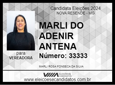 Candidato MARLI DO ADENIR ANTENA 2024 - NOVA RESENDE - Eleições