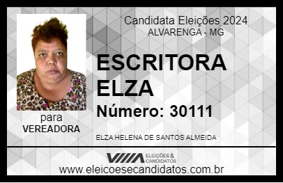 Candidato ESCRITORA ELZA 2024 - ALVARENGA - Eleições