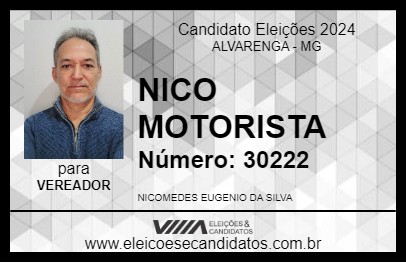 Candidato NICO MOTORISTA 2024 - ALVARENGA - Eleições