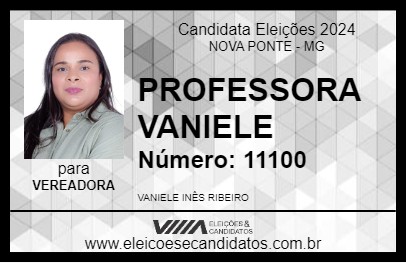 Candidato PROFESSORA VANIELE 2024 - NOVA PONTE - Eleições