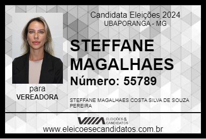 Candidato STEFFANE MAGALHÃES 2024 - UBAPORANGA - Eleições