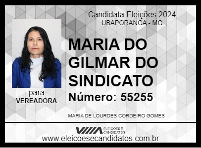 Candidato MARIA DO GILMAR DO SINDICATO 2024 - UBAPORANGA - Eleições