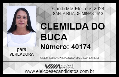 Candidato CLEMILDA DO BUCA 2024 - SANTA RITA DE MINAS - Eleições