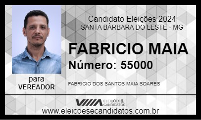 Candidato FABRICIO MAIA 2024 - SANTA BÁRBARA DO LESTE - Eleições