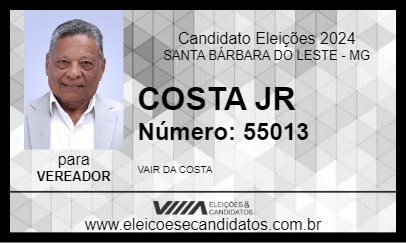 Candidato COSTA JR 2024 - SANTA BÁRBARA DO LESTE - Eleições