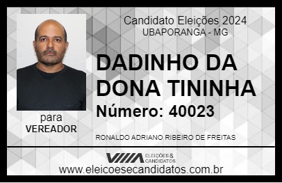 Candidato DADINHO DA DONA TININHA 2024 - UBAPORANGA - Eleições