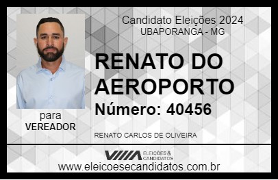 Candidato RENATO DO AEROPORTO 2024 - UBAPORANGA - Eleições