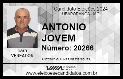 Candidato ANTONIO JOVEM 2024 - UBAPORANGA - Eleições