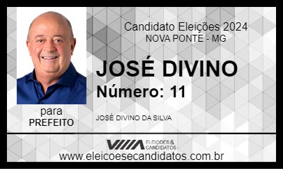 Candidato ZÉ DIVINO 2024 - NOVA PONTE - Eleições