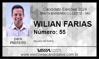 Candidato WILIAN FARIAS 2024 - SANTA BÁRBARA DO LESTE - Eleições