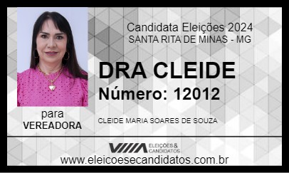 Candidato DRA CLEIDE 2024 - SANTA RITA DE MINAS - Eleições