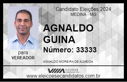 Candidato AGNALDO GUINA 2024 - MEDINA - Eleições