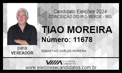 Candidato TIAO MOREIRA 2024 - CONCEIÇÃO DO RIO VERDE - Eleições