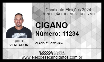 Candidato CIGANO 2024 - CONCEIÇÃO DO RIO VERDE - Eleições