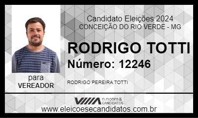 Candidato RODRIGO TOTTI 2024 - CONCEIÇÃO DO RIO VERDE - Eleições