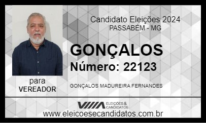 Candidato GONÇALOS 2024 - PASSABÉM - Eleições