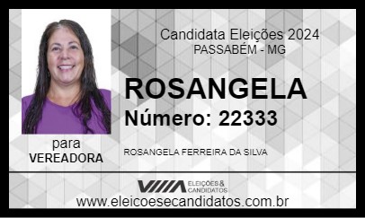 Candidato ROSANGELA 2024 - PASSABÉM - Eleições