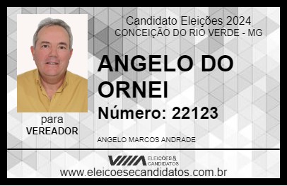 Candidato ANGELO DO ORNEI 2024 - CONCEIÇÃO DO RIO VERDE - Eleições