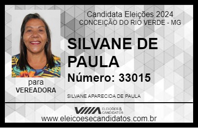 Candidato SILVANE DE PAULA 2024 - CONCEIÇÃO DO RIO VERDE - Eleições