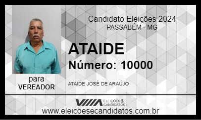 Candidato ATAIDE 2024 - PASSABÉM - Eleições