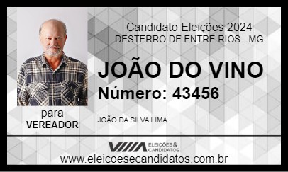 Candidato JOÃO DO VINO 2024 - DESTERRO DE ENTRE RIOS - Eleições