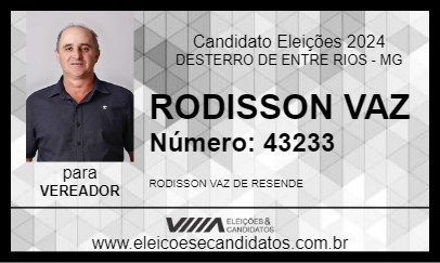 Candidato RODISSON VAZ 2024 - DESTERRO DE ENTRE RIOS - Eleições