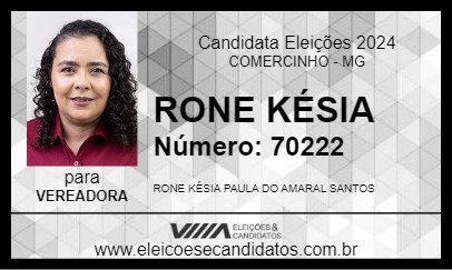 Candidato RONE KÉSIA 2024 - COMERCINHO - Eleições