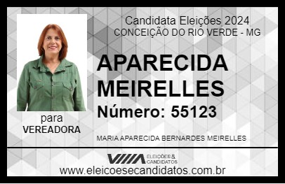 Candidato APARECIDA MEIRELLES 2024 - CONCEIÇÃO DO RIO VERDE - Eleições