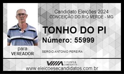 Candidato TONHO DO PI 2024 - CONCEIÇÃO DO RIO VERDE - Eleições