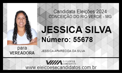 Candidato JESSICA SILVA 2024 - CONCEIÇÃO DO RIO VERDE - Eleições