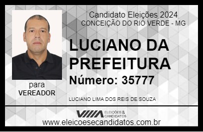 Candidato LUCIANO LIMA 2024 - CONCEIÇÃO DO RIO VERDE - Eleições