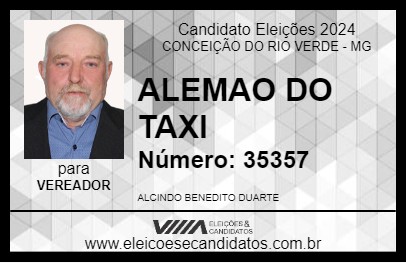 Candidato ALEMAO DO TAXI 2024 - CONCEIÇÃO DO RIO VERDE - Eleições