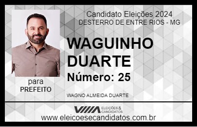 Candidato WAGUINHO DUARTE 2024 - DESTERRO DE ENTRE RIOS - Eleições