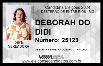 Candidato DEBORAH DO DIDI 2024 - DESTERRO DE ENTRE RIOS - Eleições