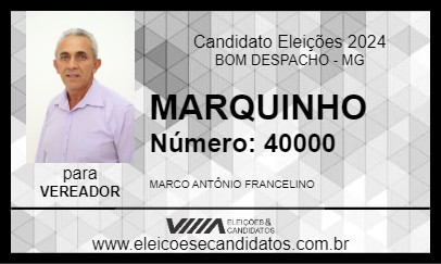 Candidato MARQUINHO 2024 - BOM DESPACHO - Eleições