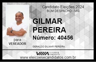 Candidato GILMAR PEREIRA 2024 - BOM DESPACHO - Eleições