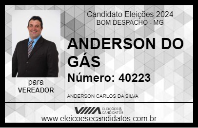 Candidato ANDERSON DO GÁS 2024 - BOM DESPACHO - Eleições