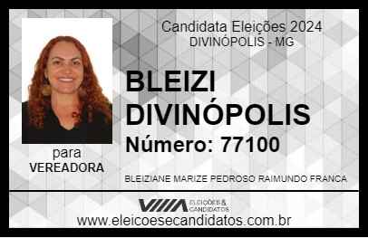 Candidato BLEIZI DIVINÓPOLIS 2024 - DIVINÓPOLIS - Eleições