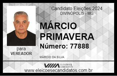 Candidato MÁRCIO PRIMAVERA 2024 - DIVINÓPOLIS - Eleições