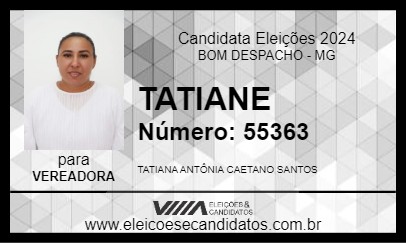 Candidato TATIANE 2024 - BOM DESPACHO - Eleições