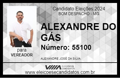 Candidato ALEXANDRE DO GÁS 2024 - BOM DESPACHO - Eleições