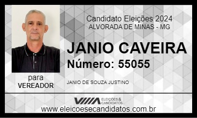 Candidato JANIO CAVEIRA 2024 - ALVORADA DE MINAS - Eleições