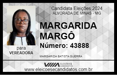 Candidato MARGARIDA MARGÔ 2024 - ALVORADA DE MINAS - Eleições