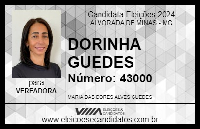 Candidato DORINHA GUEDES 2024 - ALVORADA DE MINAS - Eleições