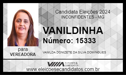 Candidato VANILDINHA 2024 - INCONFIDENTES - Eleições